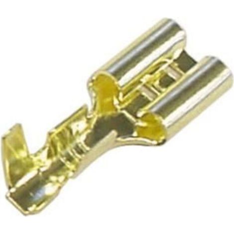 Cosses Femelle - Bronze - 6.3 x 8 mm - Pour Câbles 0.5 à 6 mm² - Lot de 100