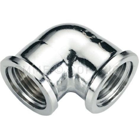 Gomito femmina femmina 3/4x3/4 cromato uni iso 228 ottone cw602n tiemme 1520075