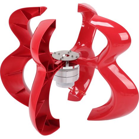 Éolienne générateur 600W 12V rouge, kit 4 pales pour maison bateau marine, DT-HL-600W (1/5)