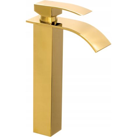 Robinetterie de lavabo cascade haute pour salle de bain or elva 85111924 (1/5)