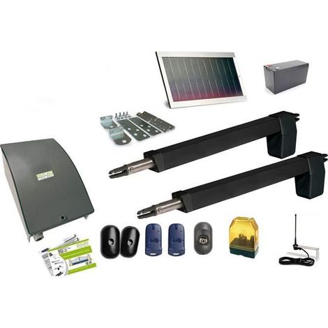 HC812-500 PRO SOLAR automatisme kit motorisation DUCATI HOME pour portail battant Solaire 100% sans fil ouvre portail