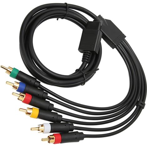 Cordon de Câble Composite Multifonctionnel, Souple et Stable, RGB RGBS, pour N64 SFC, 4 Têtes BNC (1/5)