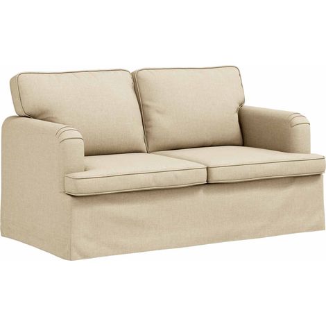 Sofa Cream 144 x 80 x 85 cm Fabric vidaXL (1/5)