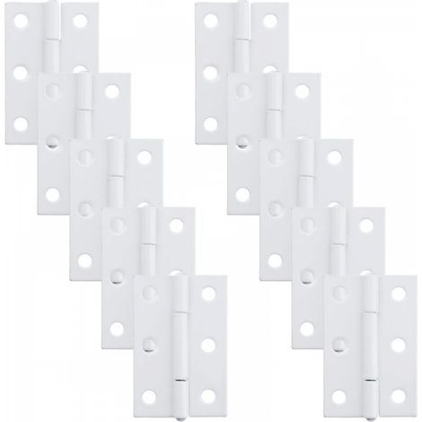 Charnières de meuble en fer et bois, 5,1 cm x 3,4 cm, lot de 10 (1/5)