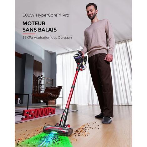 Aspirateur Balai sans Fil 55KPa/600W/70Min (1/4)