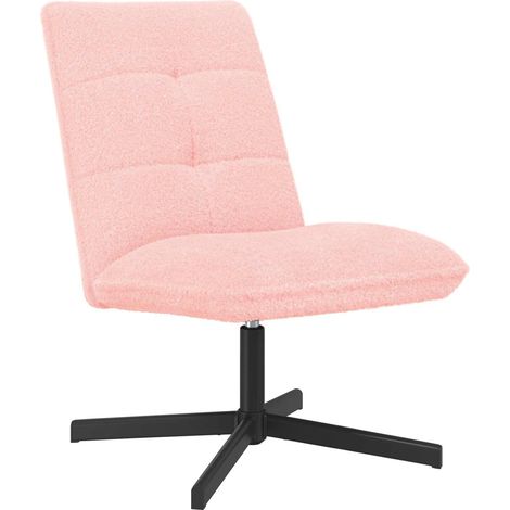 Chaise pivotante Rose Bouclé vidaXL (1/5)