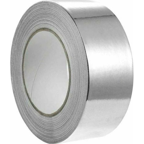 Ruban En Feuille D'aluminium - 48 mm x 10 m - Résistant À La Chaleur Et À L'eau - Pour Isolation Et Étanchéité - 1 Rouleau (1/5)