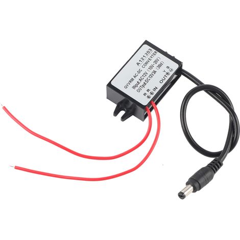 Convertisseur abaisseur AC/DC 10-28V vers DC 12V, module d'alimentation abaisseur AC/DC, tête de sortie DC (3A) (1/5)
