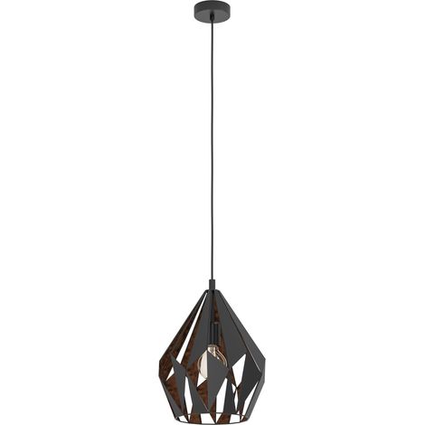 Lustre CARLTON 1, suspension à flamme vintage, lampe suspendue rétro (1/5)