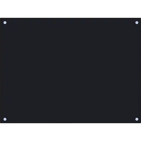 Panel antisalpicaduras de cocina negro con protector contra salpicaduras 80 x 60 cm fabricado en vidrio templado negro 020046345 (1/5)