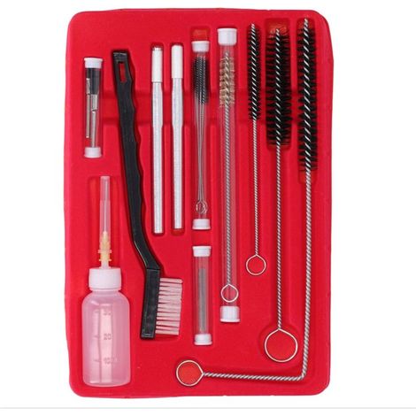 （ 22 pièces）Kit De Nettoyage pour Pistolets à Peinture, d'entretien Pistolet Pulvérisateur Outil Professionnel Aiguilles Brosses Pinceaux élevée Airbrush Tools Auto Moto ATV Cyclomoteur Soudeur (1/4)