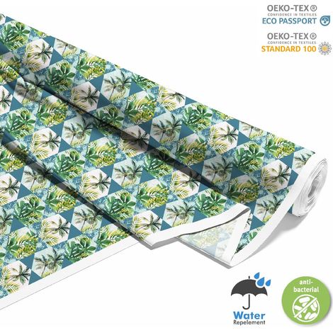 TESSUTI DECORATIVI PER ESTERNI OXFORD - motivo palme geometriche 2 I DX189 (1/5)