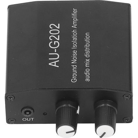 Stereo-Musiksignal-Vorverstärker, 2 Eingänge, 2 Ausgänge, Audiomixer-Splitter mit Kabeln, 12 V DC (1/5)