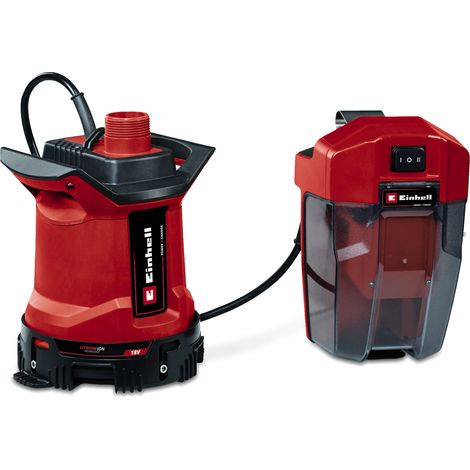 Einhell Pompe d'évacuation pour eaux chargées sans fil GE-DP 18/25 LL Li-Solo PXC (18 V, hauteur de pompage de 5 m, modes ÉCO et BOOST) Livré sans Batterie ni Chargeur
