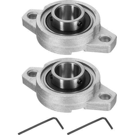 2pcs Paliers de Battement Montés Lisse KFL003, Palier à Semelle Alésage 17mm pour Bride Roulement à Bille de Bloc Roue de Brouette Machine à Axe Imprimante 3D, P6(ABEC3) (1/5)