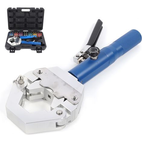 Kit de sertissage hydraulique manuel pour flexible de climatisation auto, outil portable de crimpage de raccords AC, pince à main pour durites (1/5)
