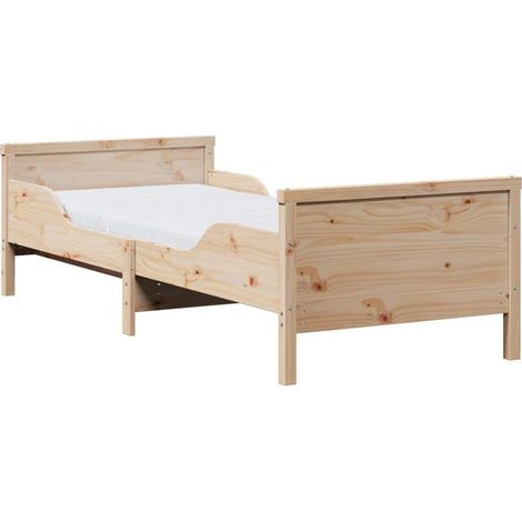 Cadre de lit marron avec matelas extensible, 80 x 200 cm (1/5)