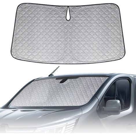 Pare-Soleil Anti-UV Pliant pour Pare-Brise Avant Compatible avec Renault Trafic 2001-2025, Pare Soleils pour Voiture à l'intérieur Pliable Couverture, Protection Réfléchissante UV