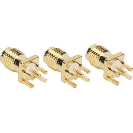 Connecteur RF SMA femelle à 4 broches, lot de 100, embase à souder sur carte, montage en angle, large bande passante, adaptateur SMAKE (1/5)