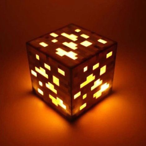 Lampe de nuit rechargeable Minecraft, périphérique de jeu, orange (1/2)