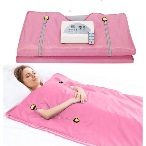 Kit de sauna portatif Couverture de Sauna chauffante for le corps, amincissante, professionnelle, numérique, 2 zones, pondérée, for femmes, perte de poids Tente de sauna personnelle pour spa à domicil (1/5)