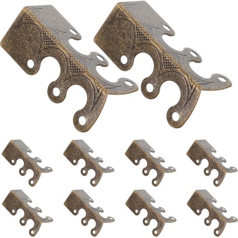 Protection d'angle métallique vintage, 1 jeu, marron (1/5)