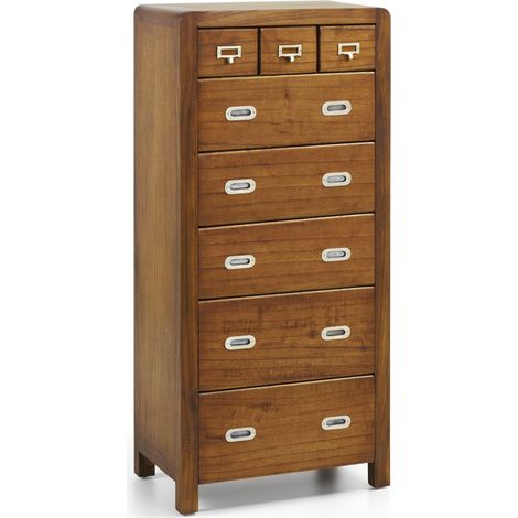 Chiffonnier en bois massif de Mindy 8 tiroirs Sotchy 150cm (1/5)