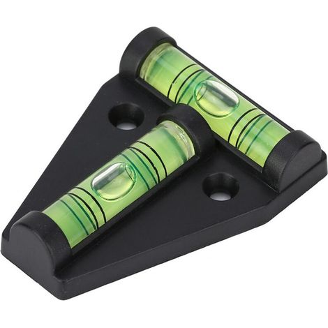 CHICIRIS Instrument de Mesure Compact à Bulles de Niveau T pour Le Trou D'installation de la Caméra - Matériau ABS Facile à Voir (Black). (1/5)