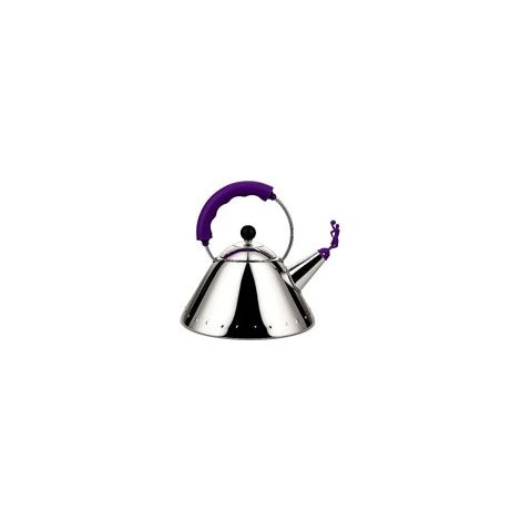 Alessi Bollitore 200 Cl in Acciaio D 22 Cm – con Manico e Fischietto in PA Viola