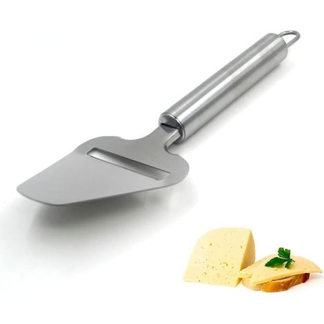 Coltello da formaggio in acciaio inox lucido da 24 cm, affilato e seghettato, lavabile in lavastoviglie, adatto per affettatrici di formaggio, lama affilata, tagliabile, lavabile in lavastoviglie. (1/5)