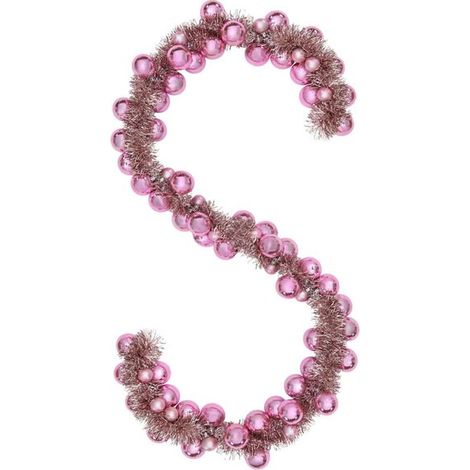 Couronne de Noël rose, 186 cm, polystyrène (1/5)