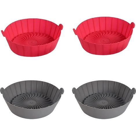 4 Pot en silicone Air,Moule Silicone Air Fryer Accessoire, FryerMoule Air FryerConvient pour four,Micro-ondes, Friteuse à air (1/5)