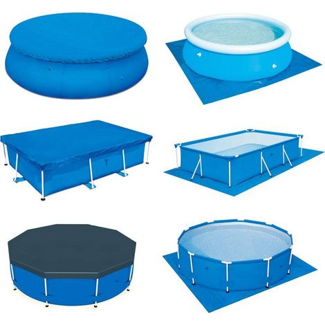 Jeffergarden Forme ronde PE étanche pluie anti-poussière couverture de piscine accessoires en tissu de protection diamètre 210 cm (1/5)