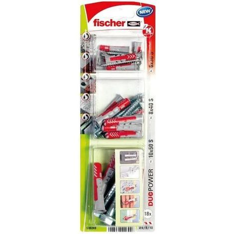 Cheville Duopower + Vis Blister De 3 Assorties - Fischer (1/3)