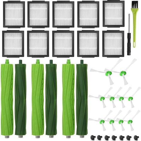 Repuestos para iRobot i7 i7+ i3 i3+ i4 i4+ i6 i6+ i8 i8+ j7 E5 E6 E7, Accesorios para Roomba 3 Par de cepillos principales (1/4)