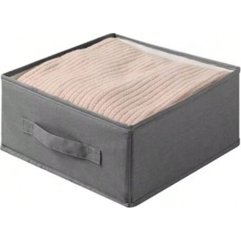 Boîte de rangement en tissu,Bacs de rangement pliants ,Underwear, underwear, socks storage box,Gris(28x28x10)