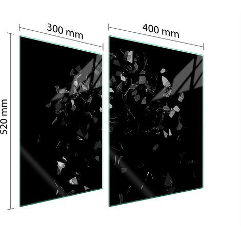 PLACA PROTECTORA DE VIDRIO PARA ESTUFA 70x52 NEGRO (1/5)