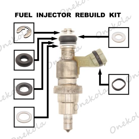 Fuel injector O-ring repair kit for Toyota Crown 23250-46131 (1/2)