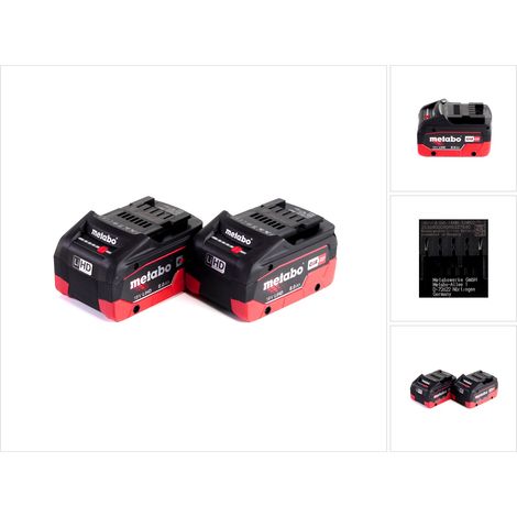 Juego básico Metabo 18V: 2x baterías LiHD 8,0Ah (625592000) (1/5)