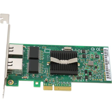Carte réseau PCI Express PCIe Gigabit 2 ports RJ45 NIC 10/100/1000 Mbps pour serveur LAN avec puce 82571 (1/5)