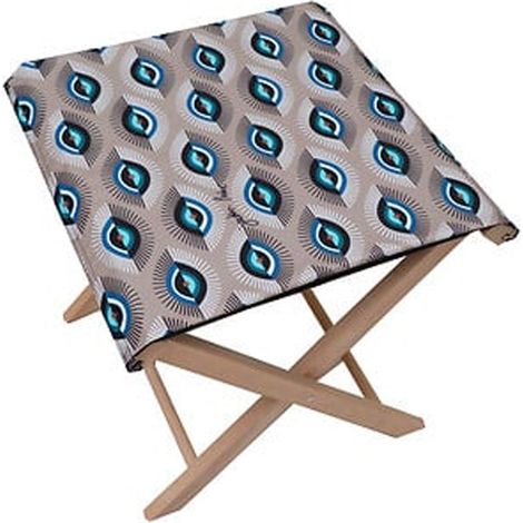 Tabouret de jardin pliant - Polyester et coton - Solaire