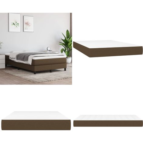 Matelas de lit à ressorts ensachés Marron foncé 120x200x20 cm - Matelas À Ressorts Ensachés - Matelas Confortable - Matelas Support Moyen - Literie - Chambre À Coucher - Home & Living (1/5)