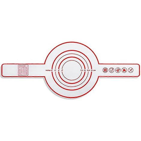 Tapis de cuisson en silicone pour cocotte en fonte, antiadhésif, avec long manche, 21 cm (8,3 pouces), réutilisable.