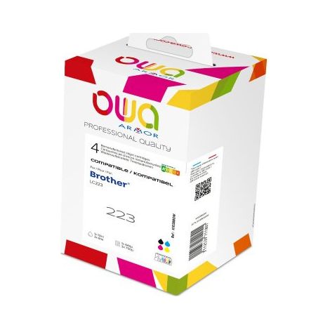 Pack cartouche Owa compatible Brother LC223 couleurs pour imprimante jet d'encre (1/5)