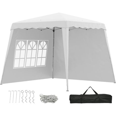 Tonnelle de jardin pliante à hauteur réglable, en acier et toile Oxford, 2,4 x 2,4 x 2,5 m (1/5)