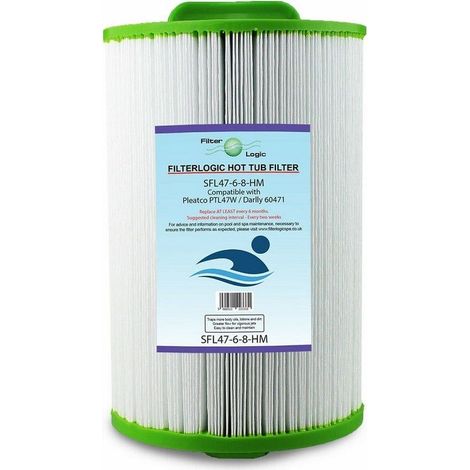 Filtre Filter Logic SFL47-6-8HM - Cartouche Spa et Jacuzzi compatible Pleatco PTL47W Darlly SC709 (1/4)