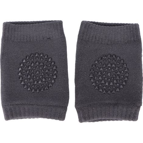 Genouillères Respirantes Bébé Anti-Dérapant, Protections Genoux et Coudes Enfant Gris Foncé (1/5)