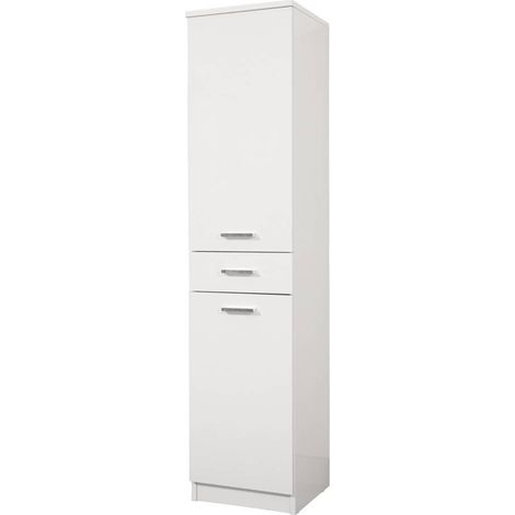 Colonna Bagno da 150 x 34 x 34 cm - Sospesa - Colore Bianco - Maniglie Cromate