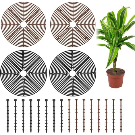 Grille de protection pour pots de fleurs, 30 cm, support et protection pour les enfants et les animaux domestiques (1/5)