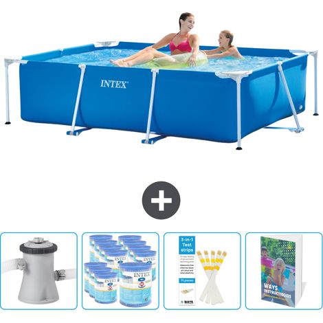 Intex Piscine Tubulaire Rectangulaire - 220x150x60 cm - 5-pièces SCB123 (1/5)